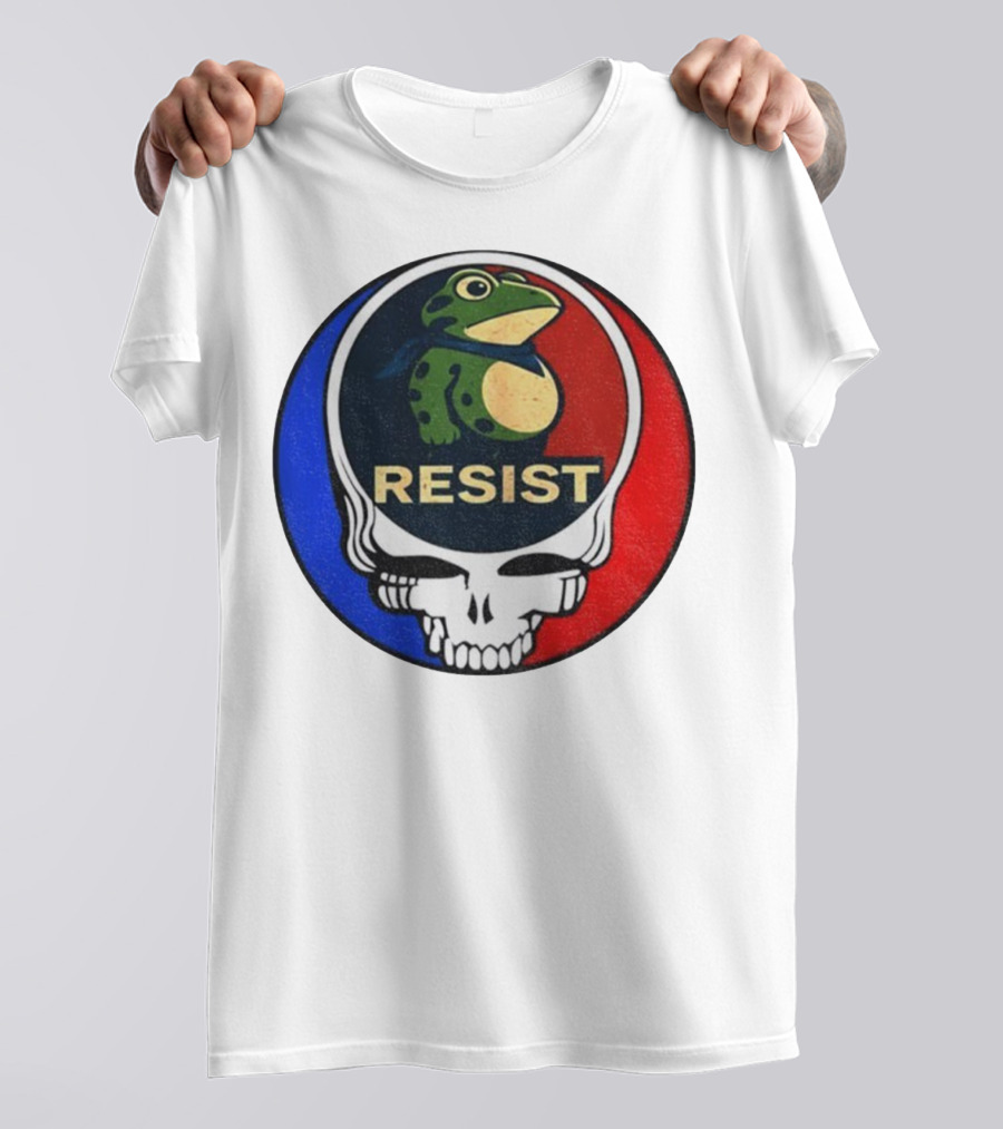 Portland Frog Grateful Dead Resist Steal Your Face Ice Out T-Shirt