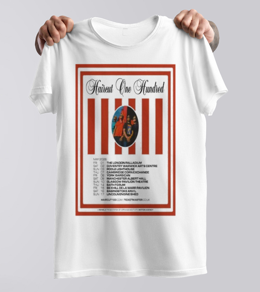 Haircut One Hundred May 2026 UK Tour Dates And Locations T-Shirt