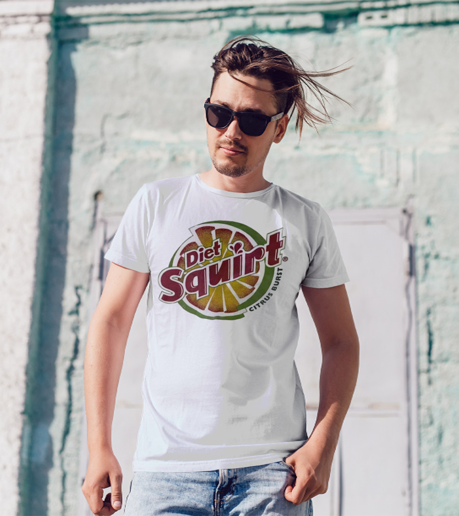 Diet Squirt Citrus Burst Retro Beverage Label T-Shirt