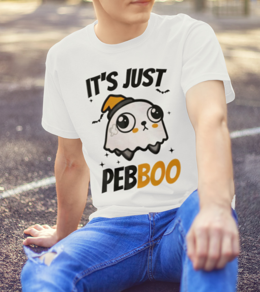 It's Just PebBoo Halloween Ghost Plush Cute Kawaii Spooky T-Shirt