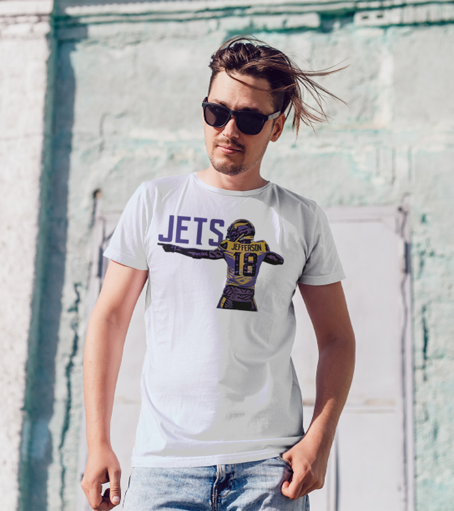 Justin Jefferson Jets 18 Minnesota Vikings Football T-Shirt