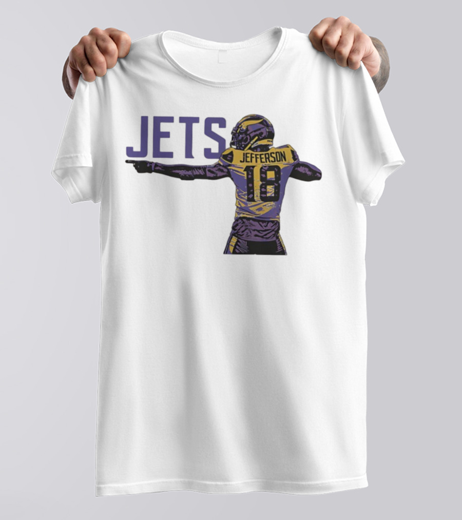 Justin Jefferson Jets 18 Minnesota Vikings Football T-Shirt