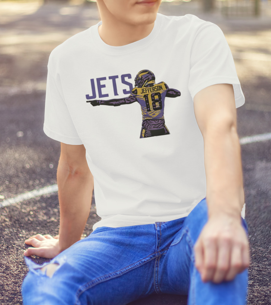 Justin Jefferson Jets 18 Minnesota Vikings Football T-Shirt