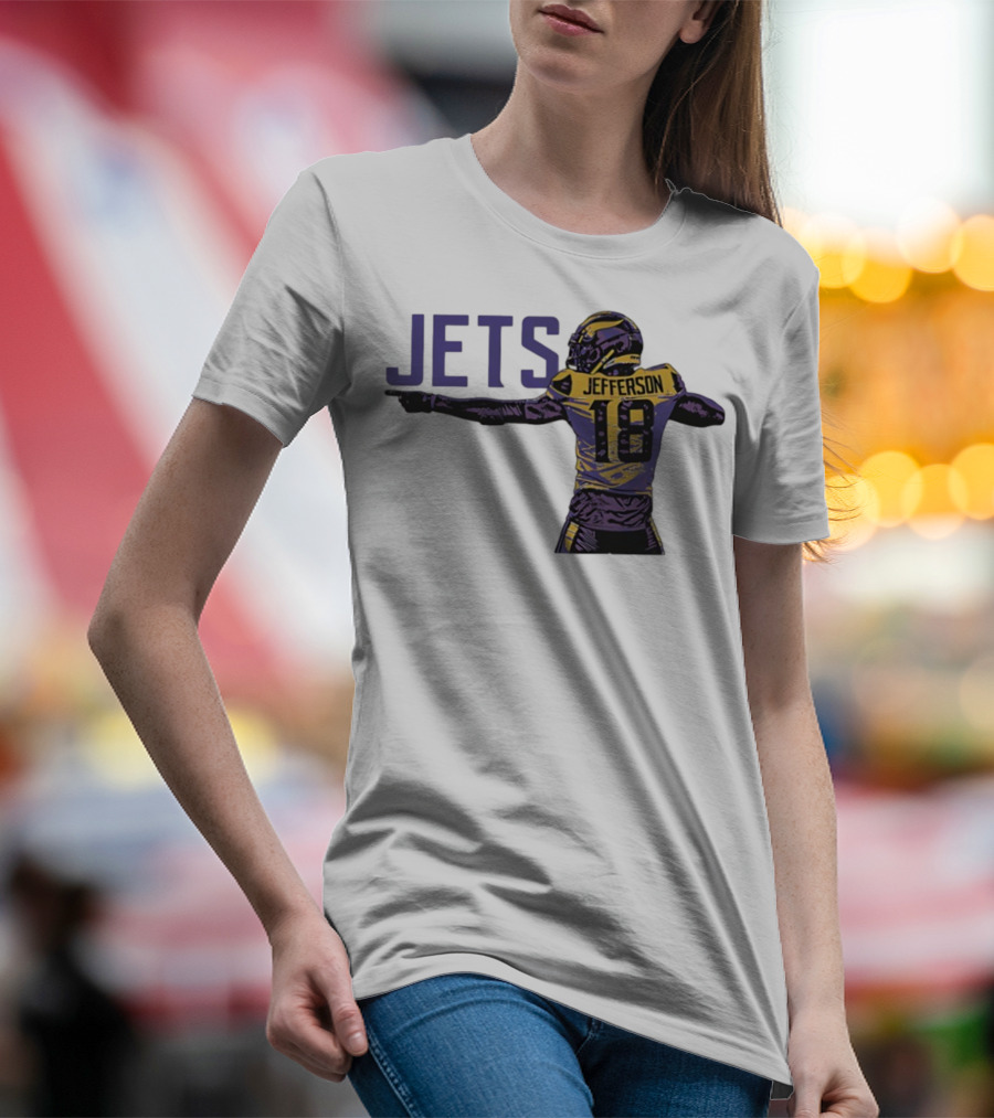 Justin Jefferson Jets 18 Minnesota Vikings Football T-Shirt