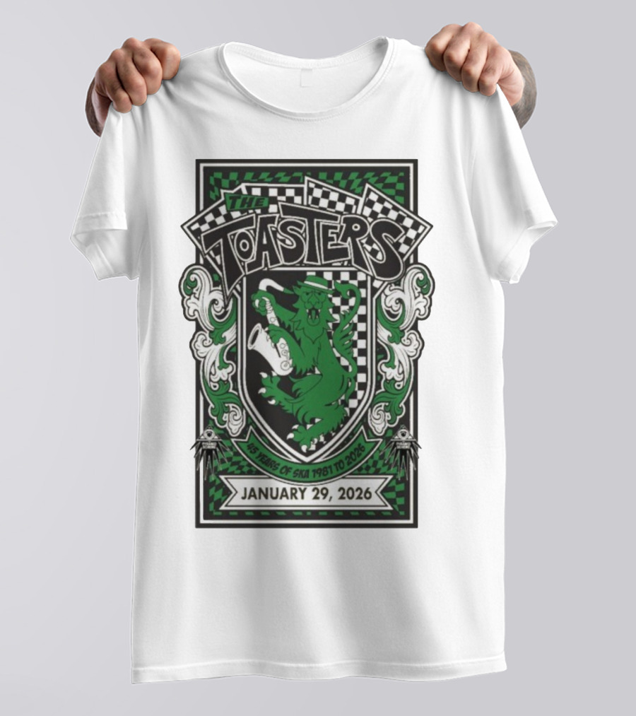 The Toasters Grand Rapids MI January 29 2026 45 Years Of Ska 1981 To 2026 T-Shirt