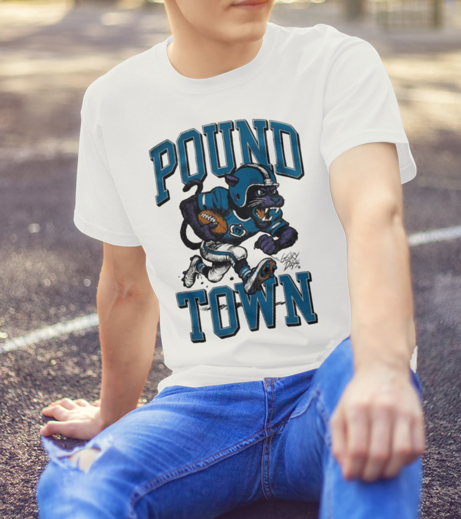 Carolina Panthers Pound Town Running Mascot Glory Days T-Shirt