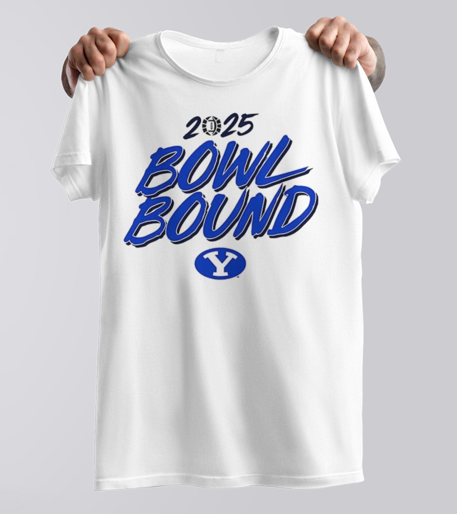 2025 Bowl Bound BYU Cougars Football Y Logo T-Shirt