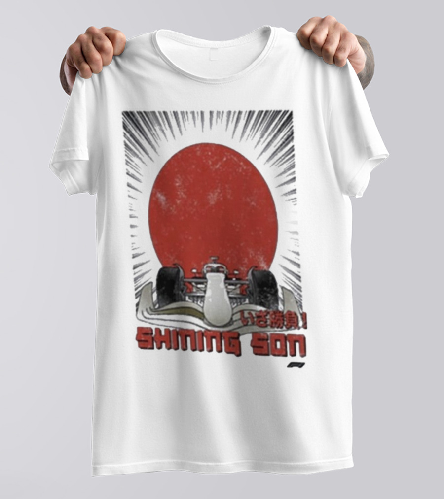Shining Son Formula 1 Racing Car Japanese Sun T-Shirt