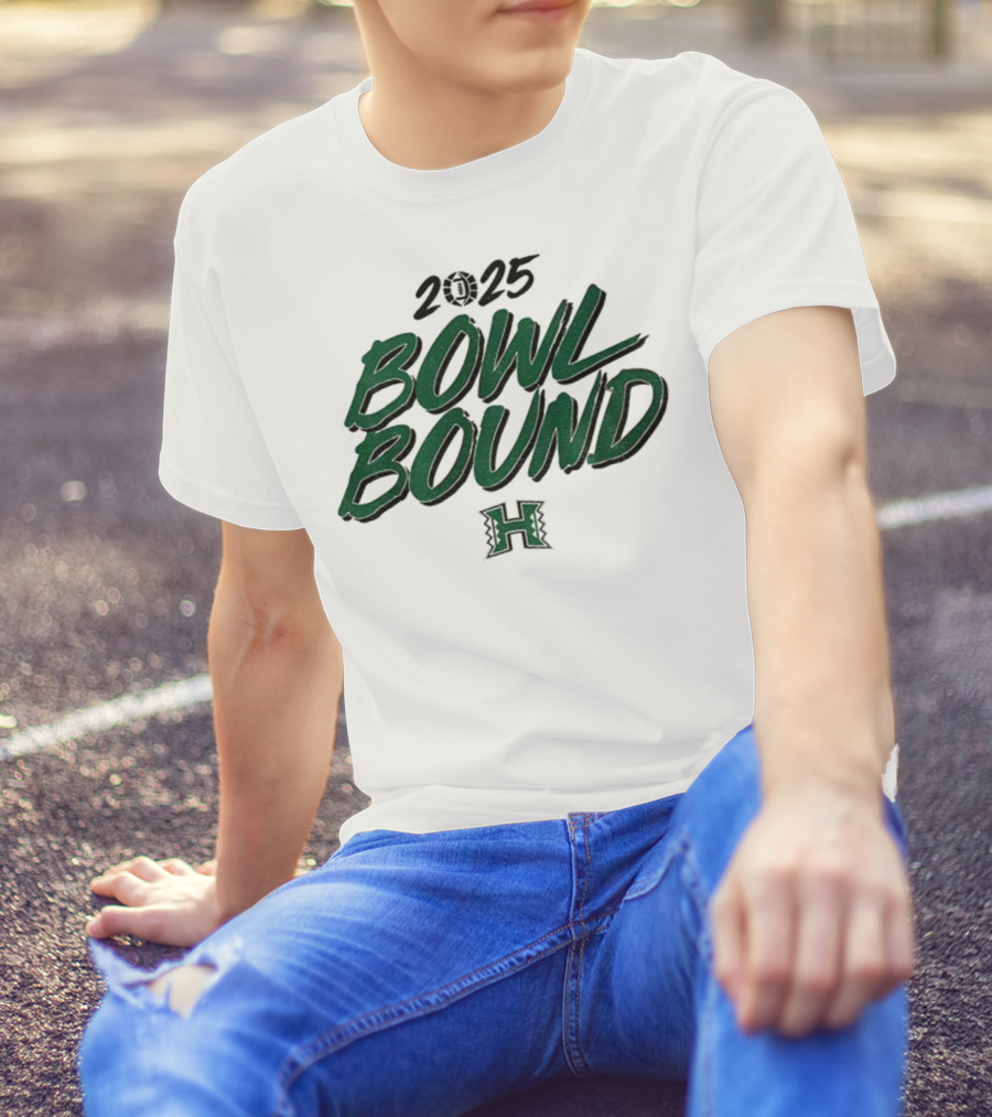 2025 Hawaii Rainbow Warriors Bowl Bound H Logo T-Shirt