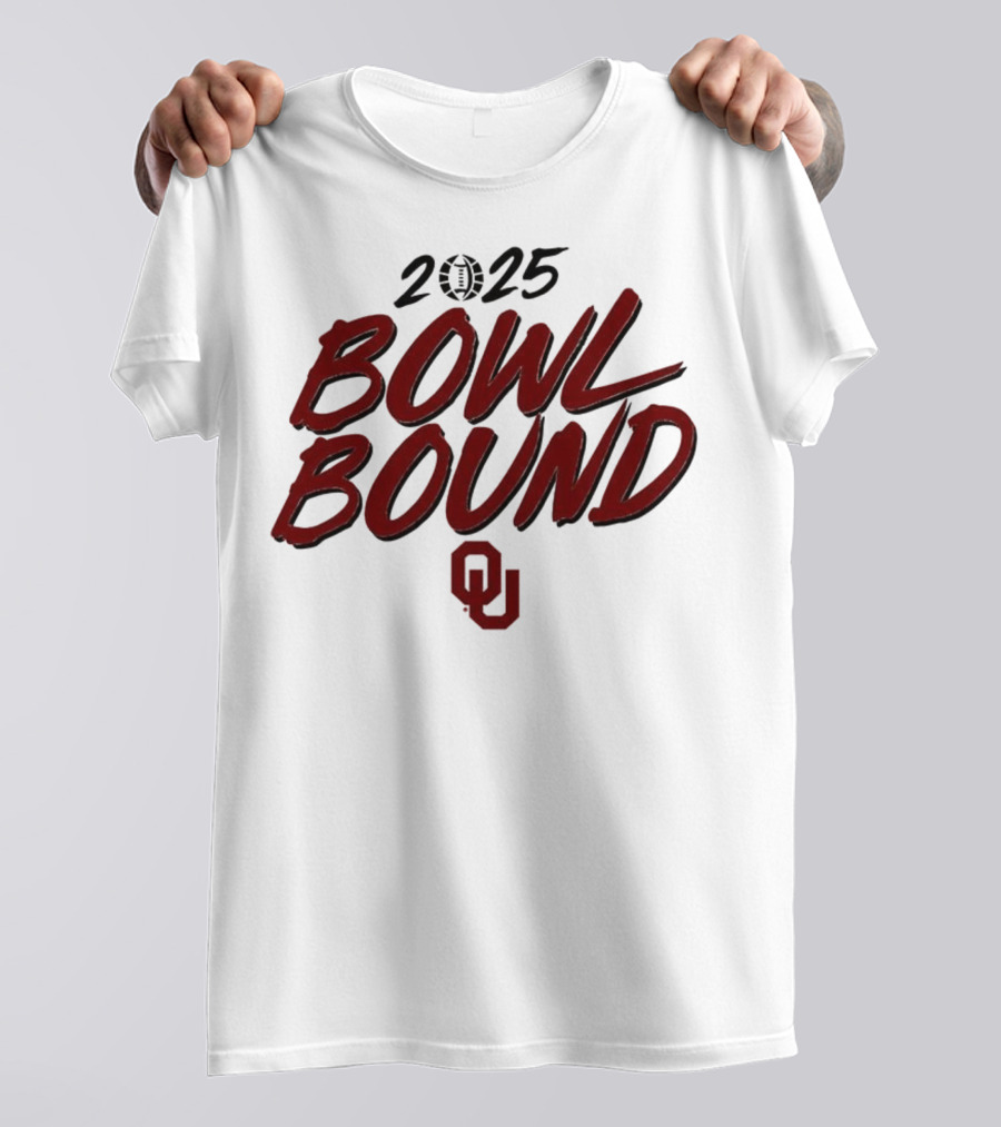 2025 Oklahoma Sooners Bowl Bound OU Logo T-Shirt