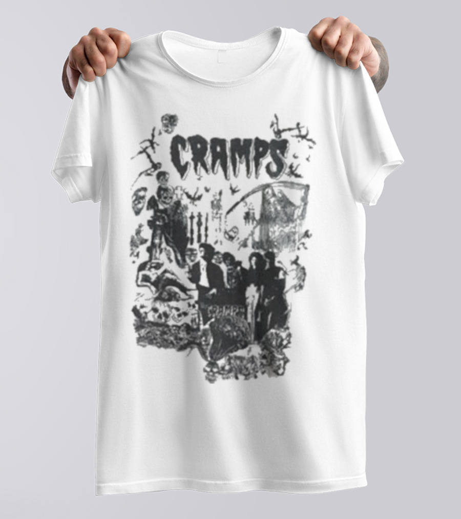 Cramps Punk Rock Psychobilly Tour 1982 Bad Music For Bad People T-Shirt