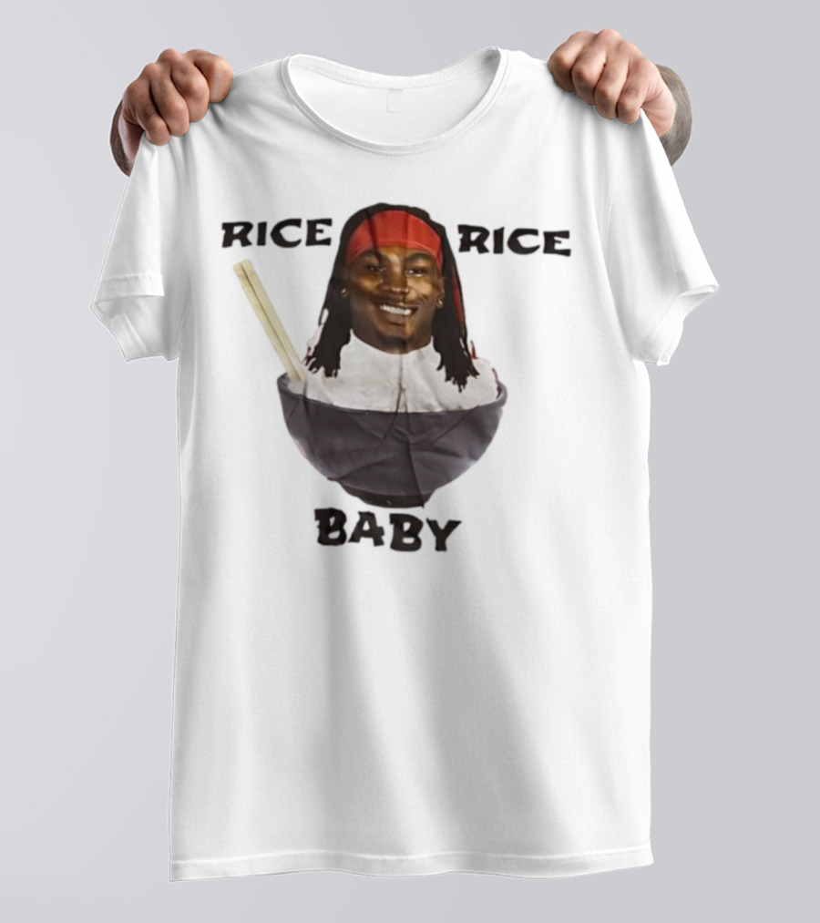 Rashee Rice Rice Baby Bowl Chopsticks Headband T-Shirt