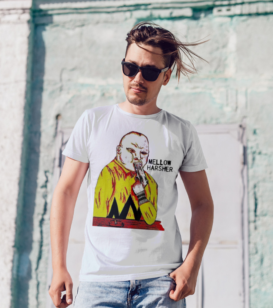 Shattered Dreams Mellow Harsher Yellow Red Illustration T-Shirt