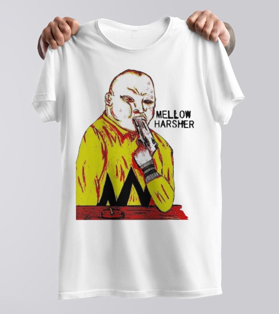 Shattered Dreams Mellow Harsher Yellow Red Illustration T-Shirt