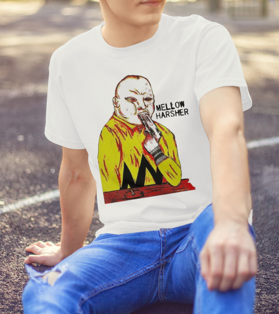 Shattered Dreams Mellow Harsher Yellow Red Illustration T-Shirt