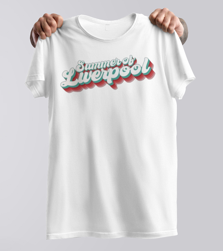 Summer Of Liverpool Vintage Text Cascade T-Shirt