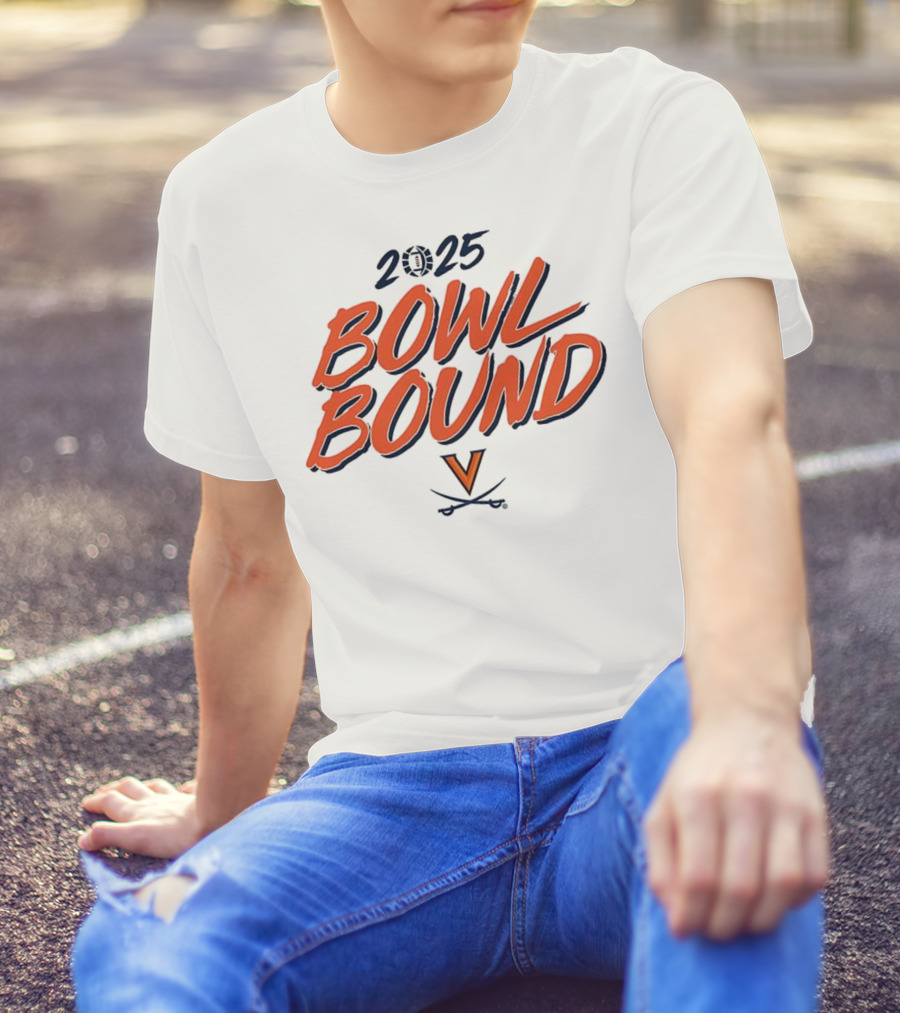 2025 Virginia Cavaliers Bowl Bound V Logo T-Shirt