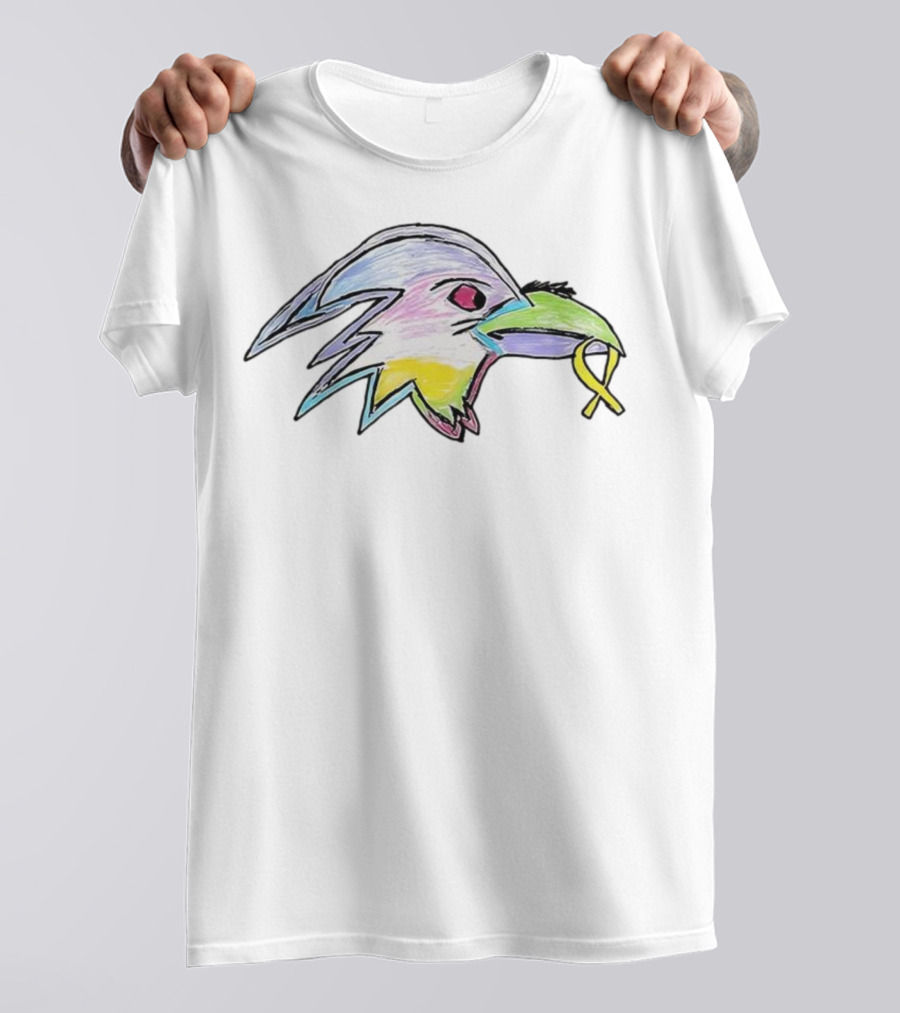 2025 Baltimore Ravens Crucial Catch Rainbow Ribbon T-Shirt