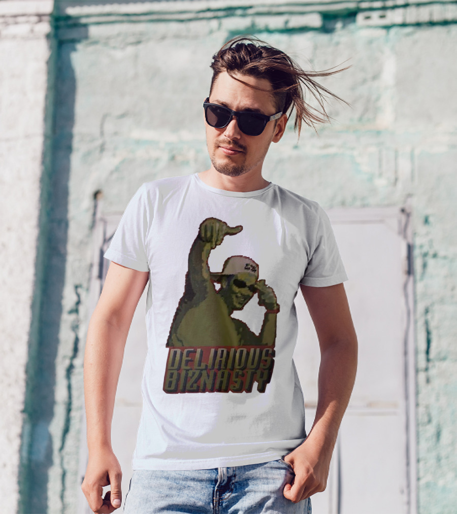 Delirious Biznasty Graphic With Man In Sunglasses And Cap T-Shirt