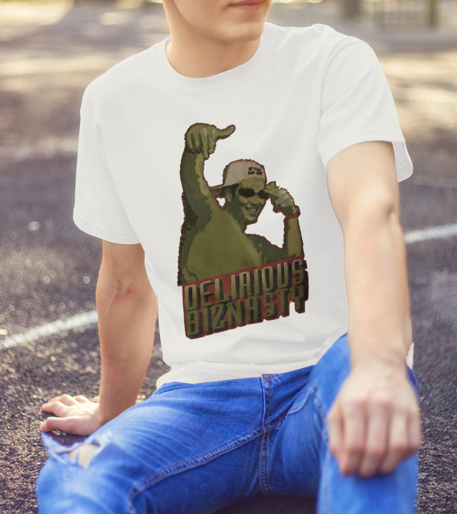 Delirious Biznasty Graphic With Man In Sunglasses And Cap T-Shirt