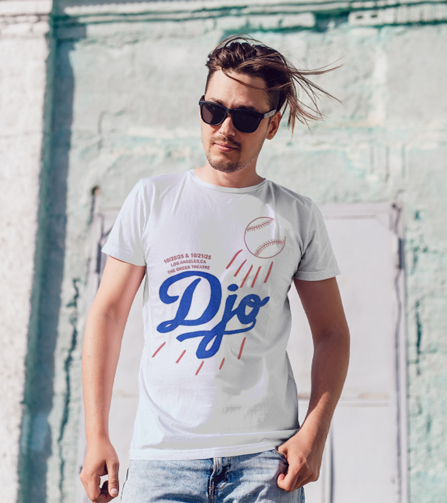 Djo Greek Theatre Los Angeles Dodgers CA Oct 20 2025 Tour T-Shirt