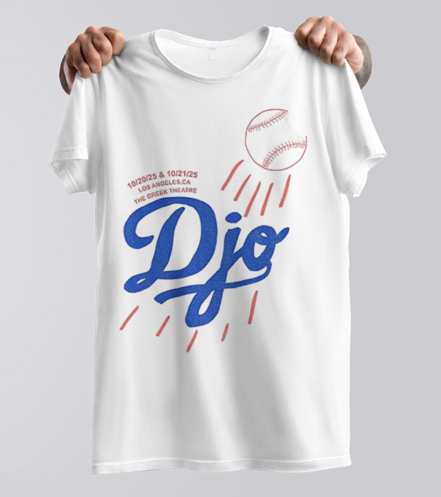 Djo Greek Theatre Los Angeles Dodgers CA Oct 20 2025 Tour T-Shirt