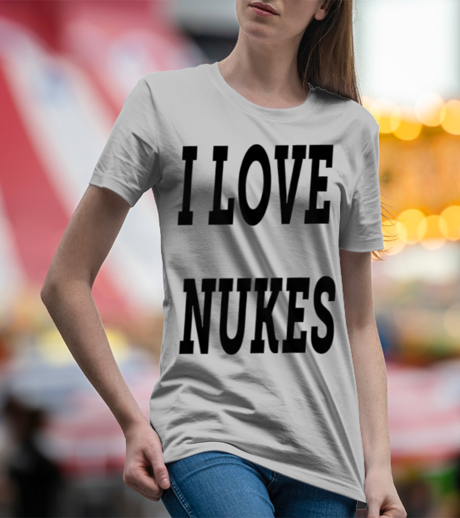 I Love Nukes DJ Smokey Retro Vibe T-Shirt