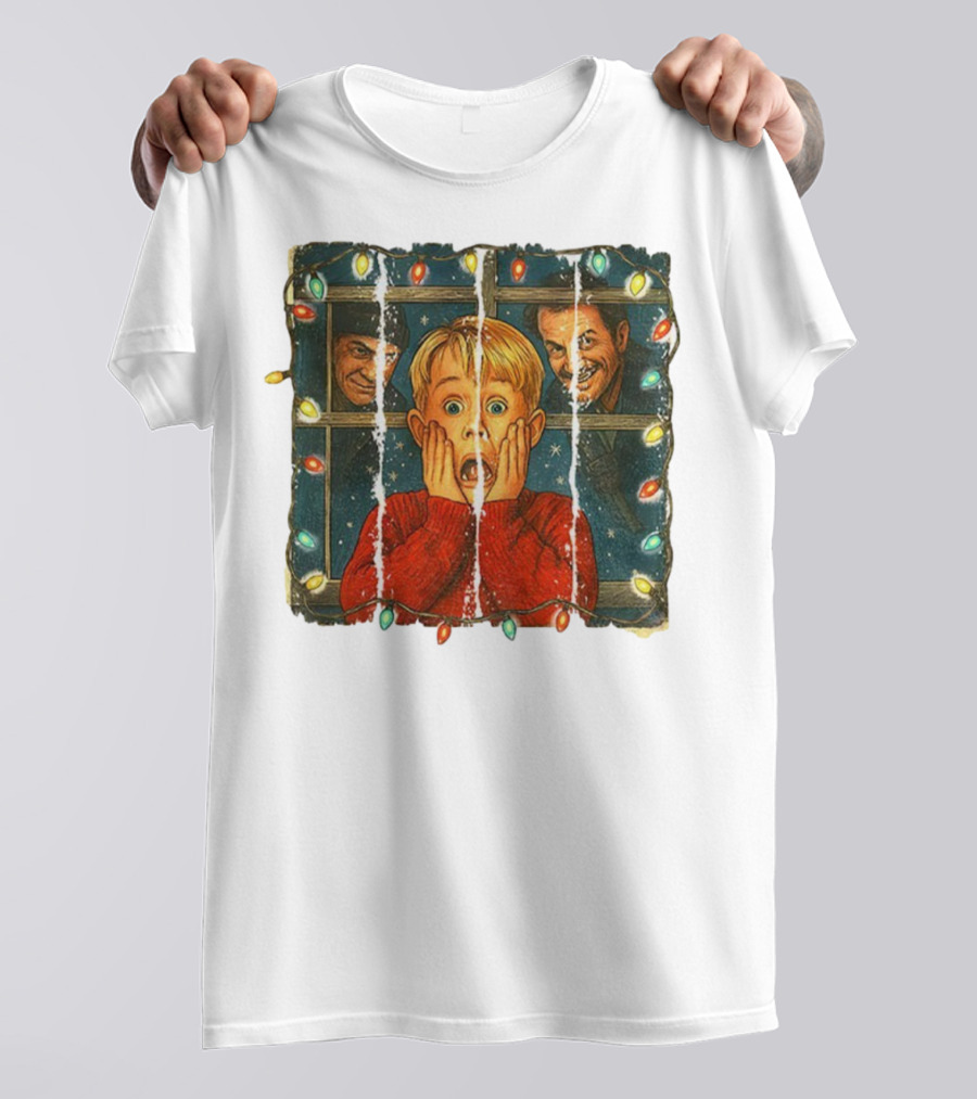 Kevin McCallister Home Alone Merry Christmas With Harry And Marv T-Shirt
