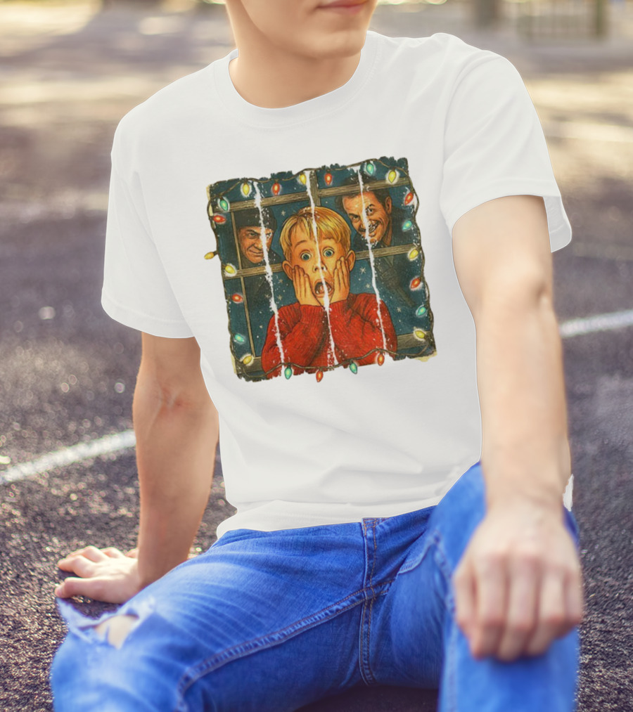 Kevin McCallister Home Alone Merry Christmas With Harry And Marv T-Shirt