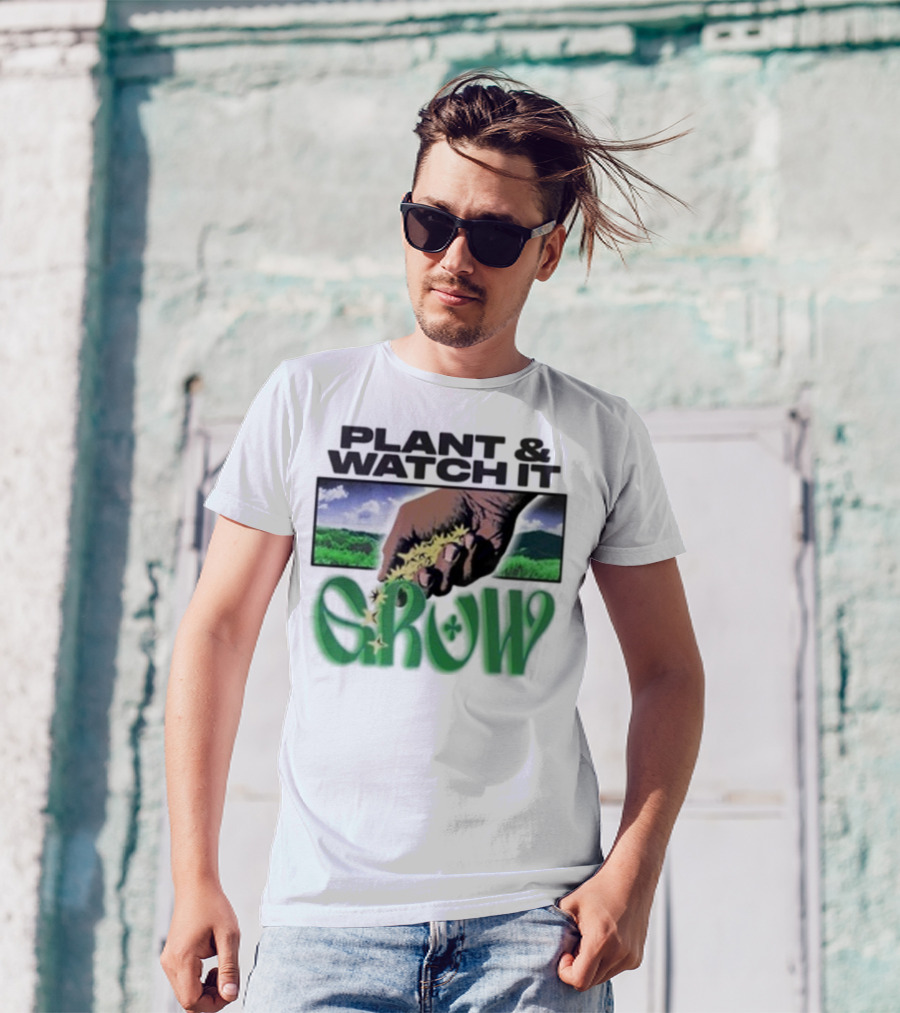 Plant & It Grow Hand With Nature Scenery T-Shirt