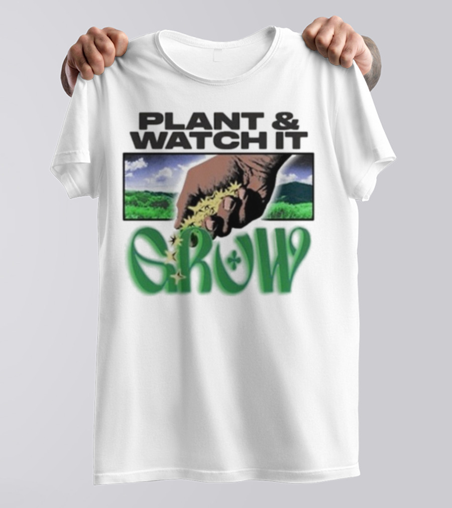 Plant & It Grow Hand With Nature Scenery T-Shirt