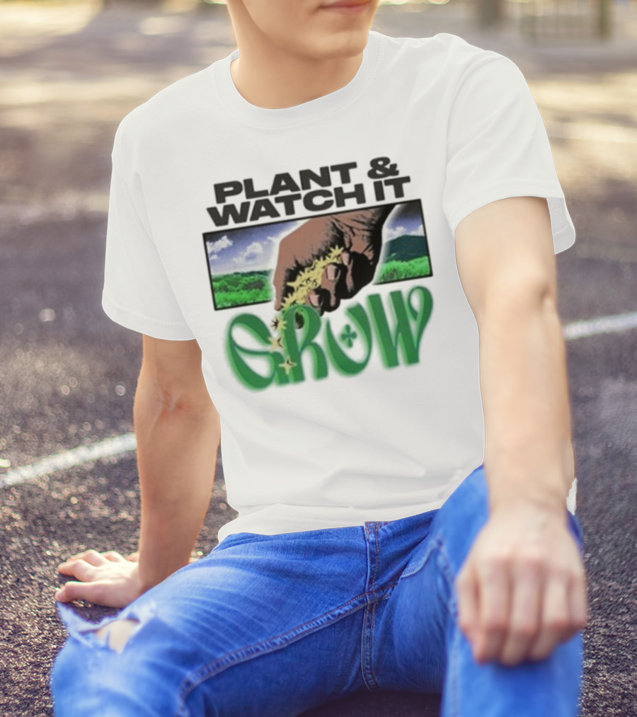 Plant & It Grow Hand With Nature Scenery T-Shirt