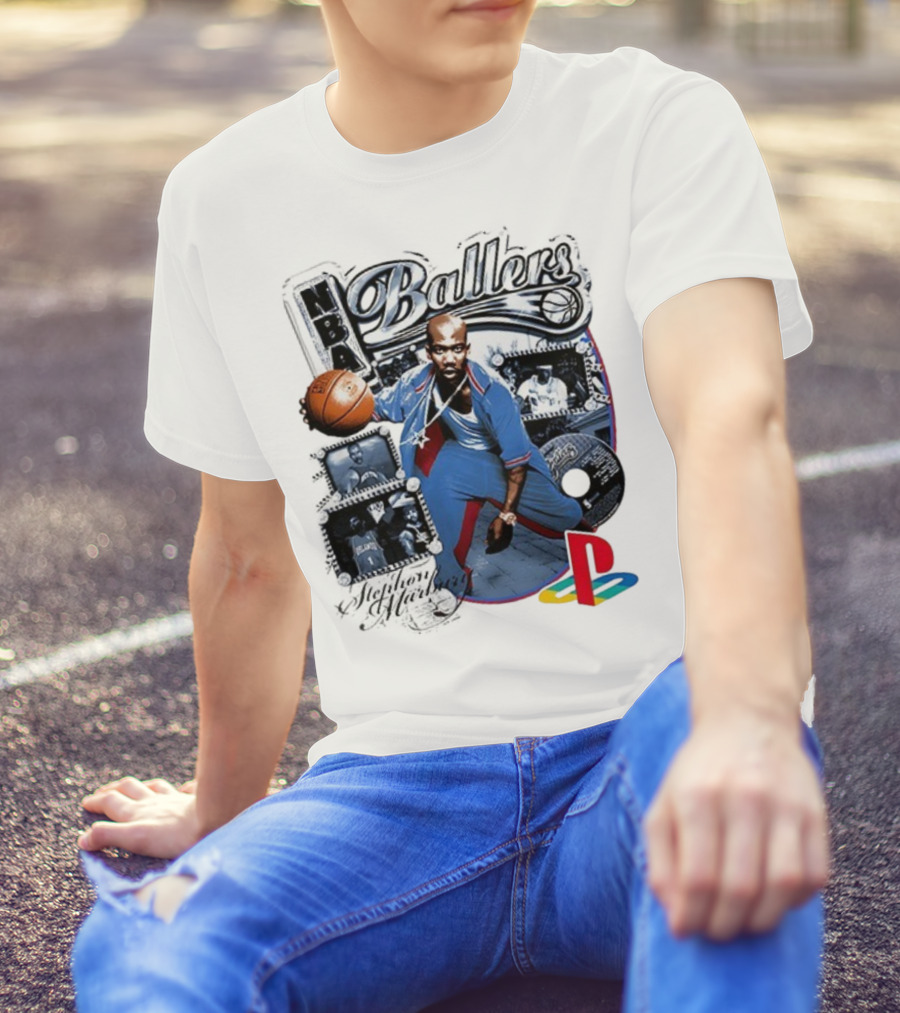 NBA Ballers Stephon Marbury PS2 Experience Fantasy Lifestyle Of An NBA Superstar T-Shirt