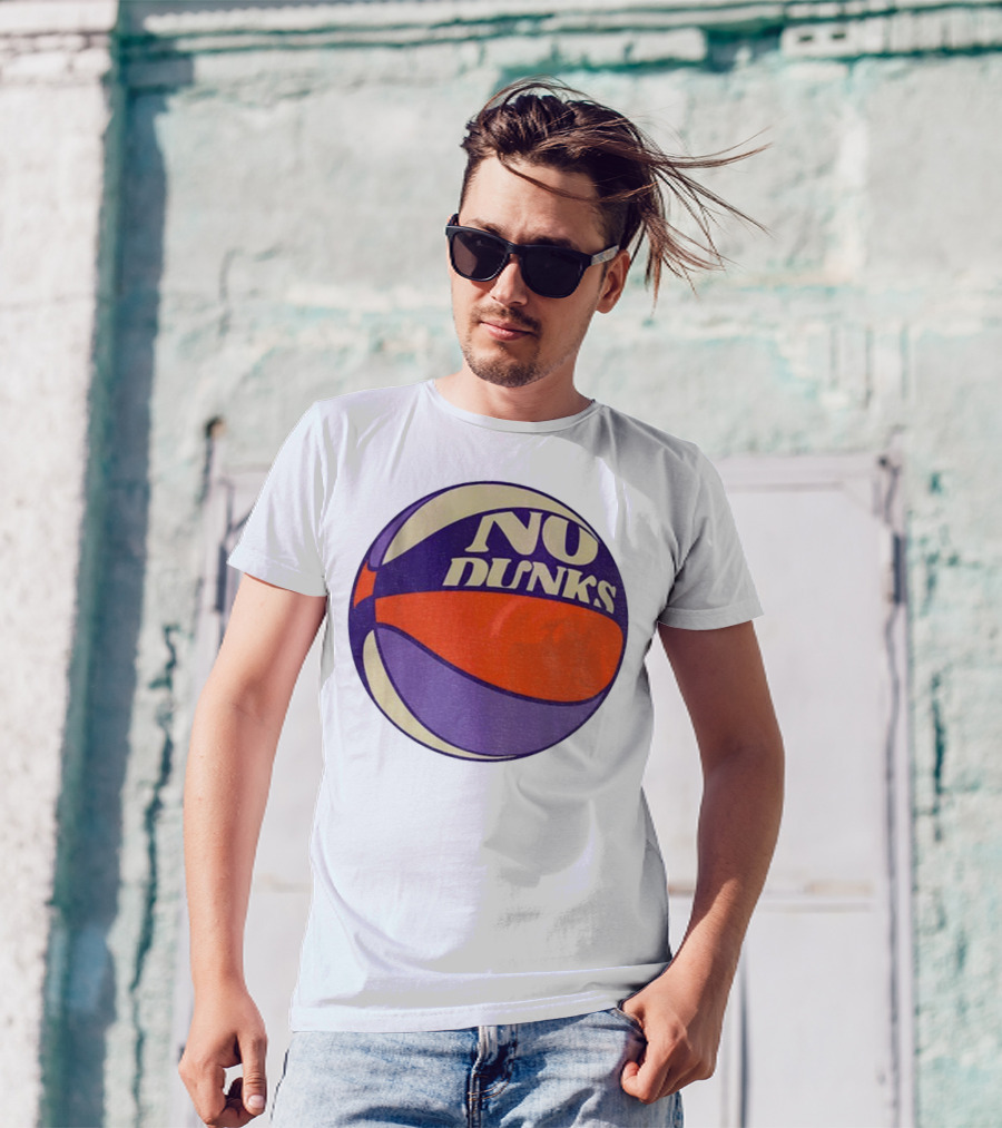 No Dunks Retro Style Basketball NBA Vintage Sports Aesthetic T-Shirt