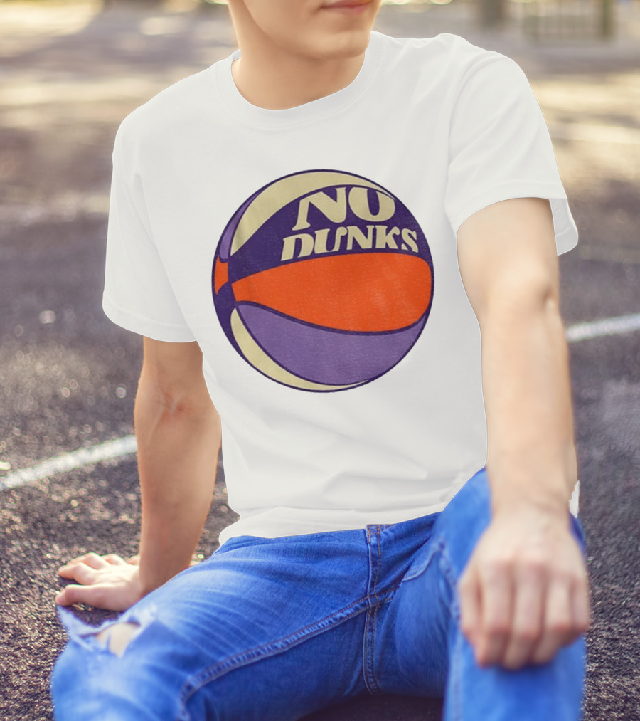 No Dunks Retro Style Basketball NBA Vintage Sports Aesthetic T-Shirt