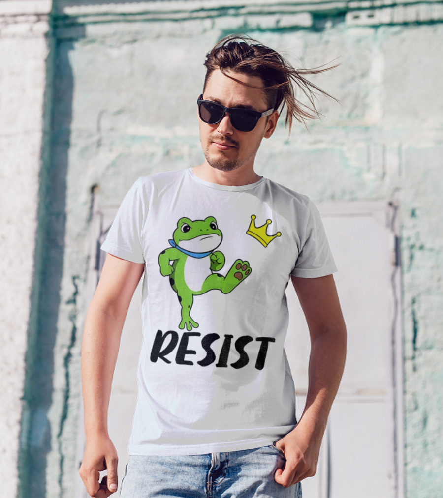 Resist Portland Frog Kicks Crown Political Anti Maga T-Shirt