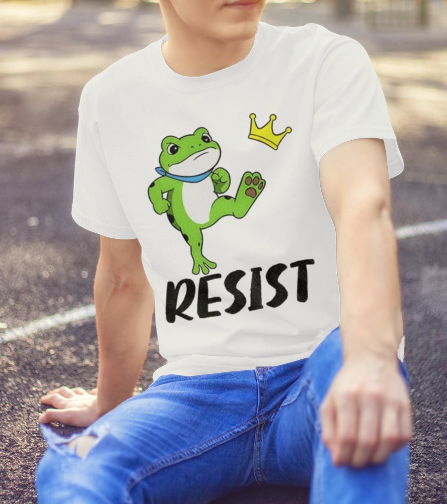 Resist Portland Frog Kicks Crown Political Anti Maga T-Shirt