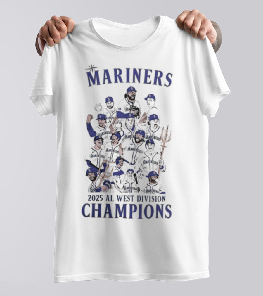 Mariners 2025 AL West Division Champions T-Shirt