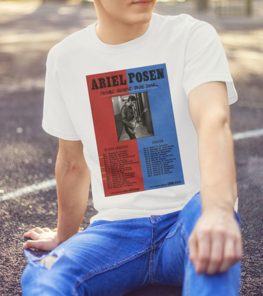 Ariel Posen Future Present Tense Tour North America Europe 2025 2026 Special Guests Wendigo Cathal Murphy T-Shirt