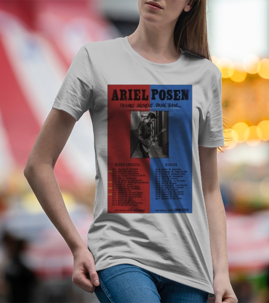 Ariel Posen Future Present Tense Tour North America Europe 2025 2026 Special Guests Wendigo Cathal Murphy T-Shirt