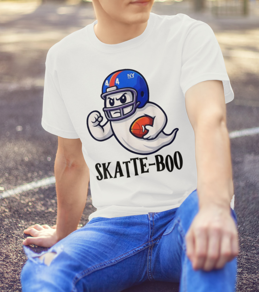 New York Giants Skatte-Boo Ghost Halloween Football Spirit T-Shirt