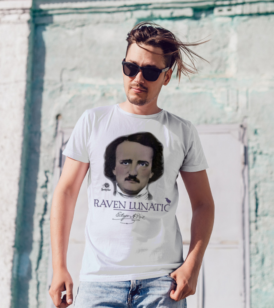 Raven Lunatic Edgar Allan Poe T-Shirt