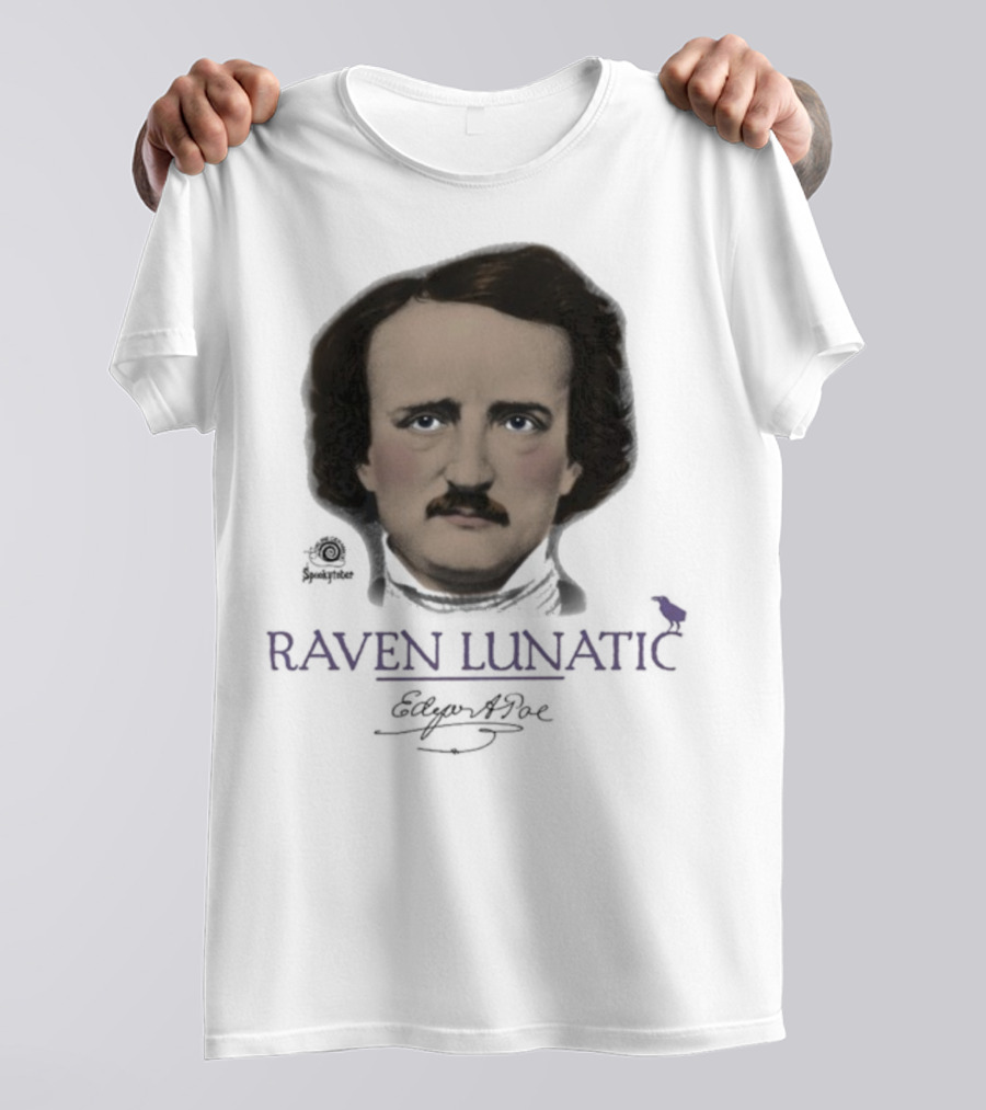 Raven Lunatic Edgar Allan Poe T-Shirt