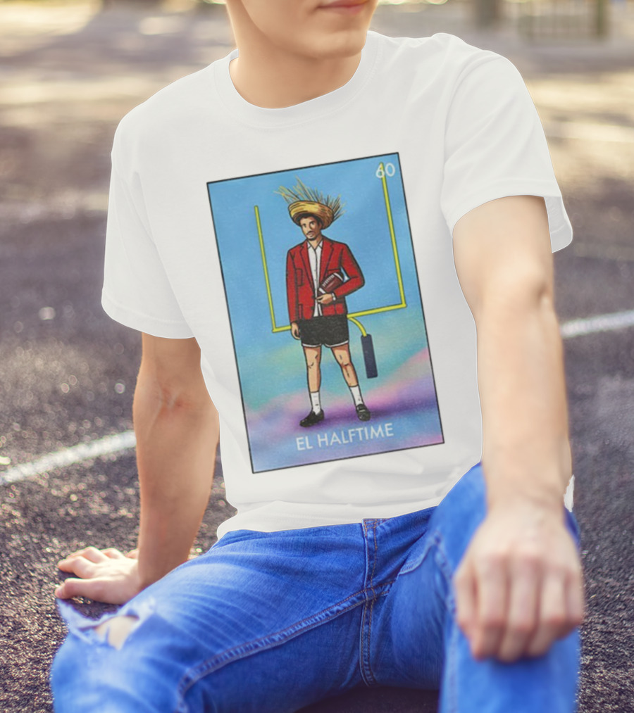 El Halftime 60 Puerto Rico Bad Bunny Football Outfit Hat T-Shirt
