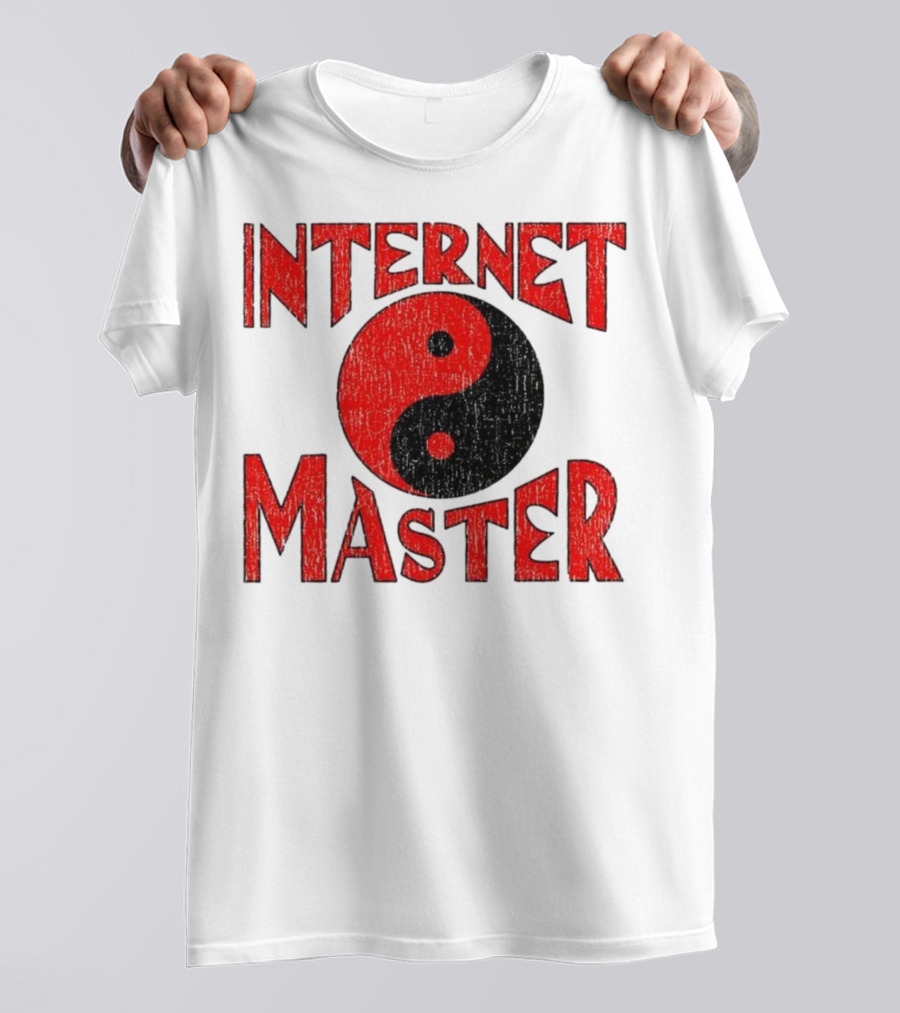 Internet Master Yin Yang Symbol Retro Design T-Shirt
