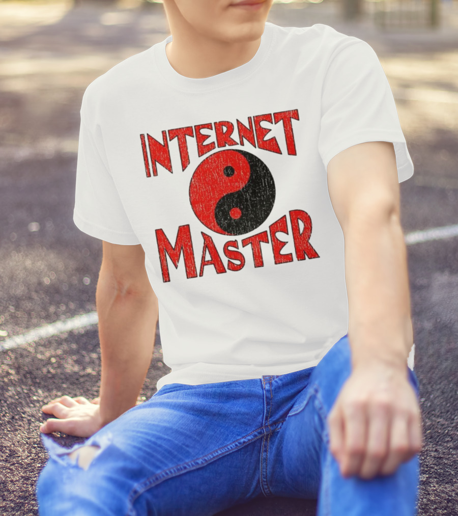 Internet Master Yin Yang Symbol Retro Design T-Shirt