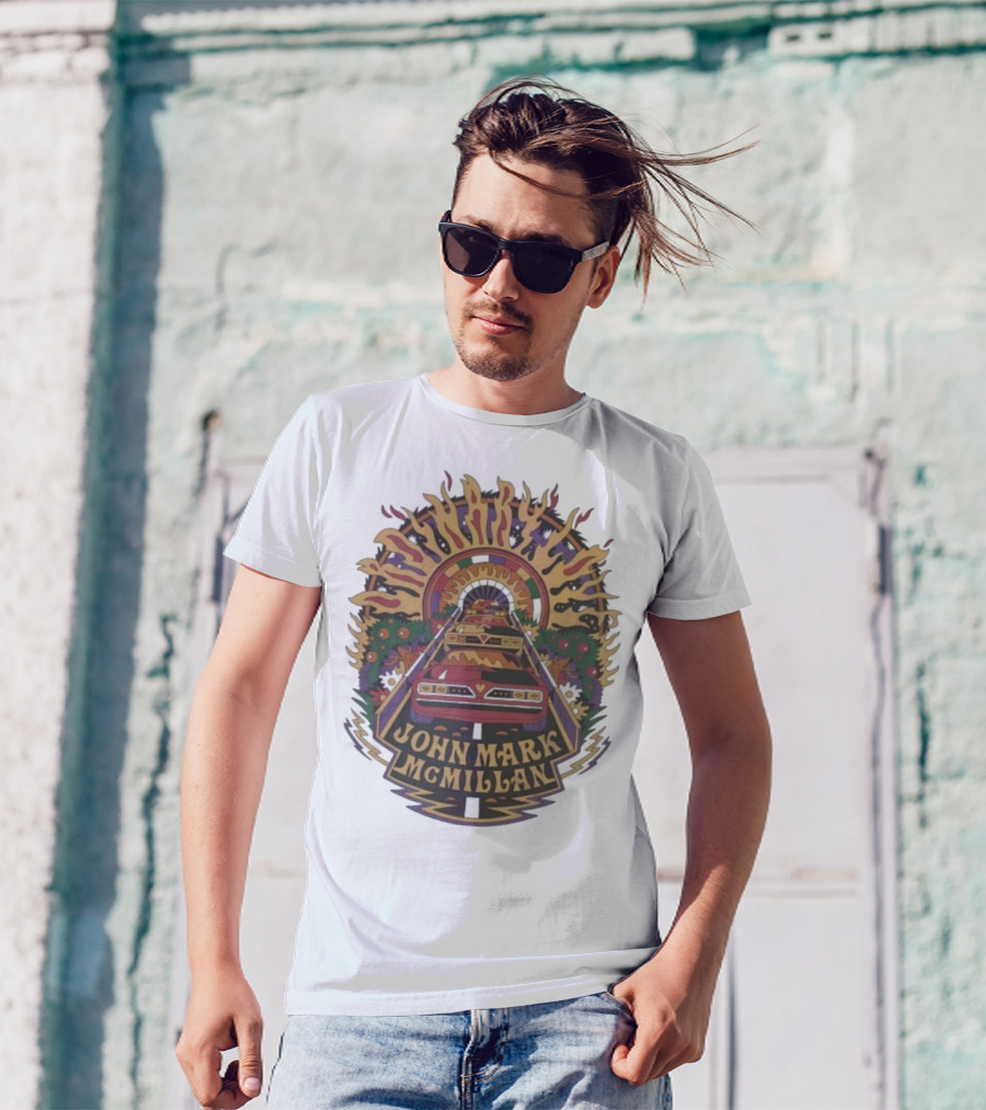 John Mark McMillan Cars And Tunnel Psychedelic Art T-Shirt