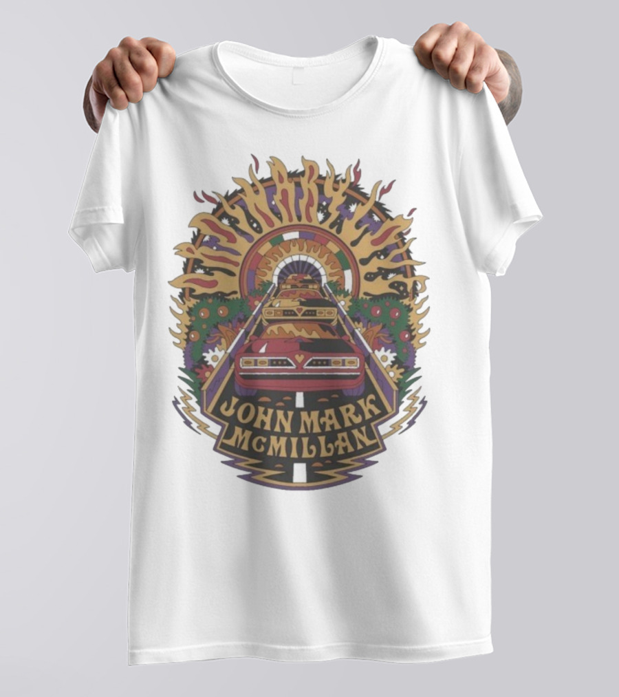 John Mark McMillan Cars And Tunnel Psychedelic Art T-Shirt