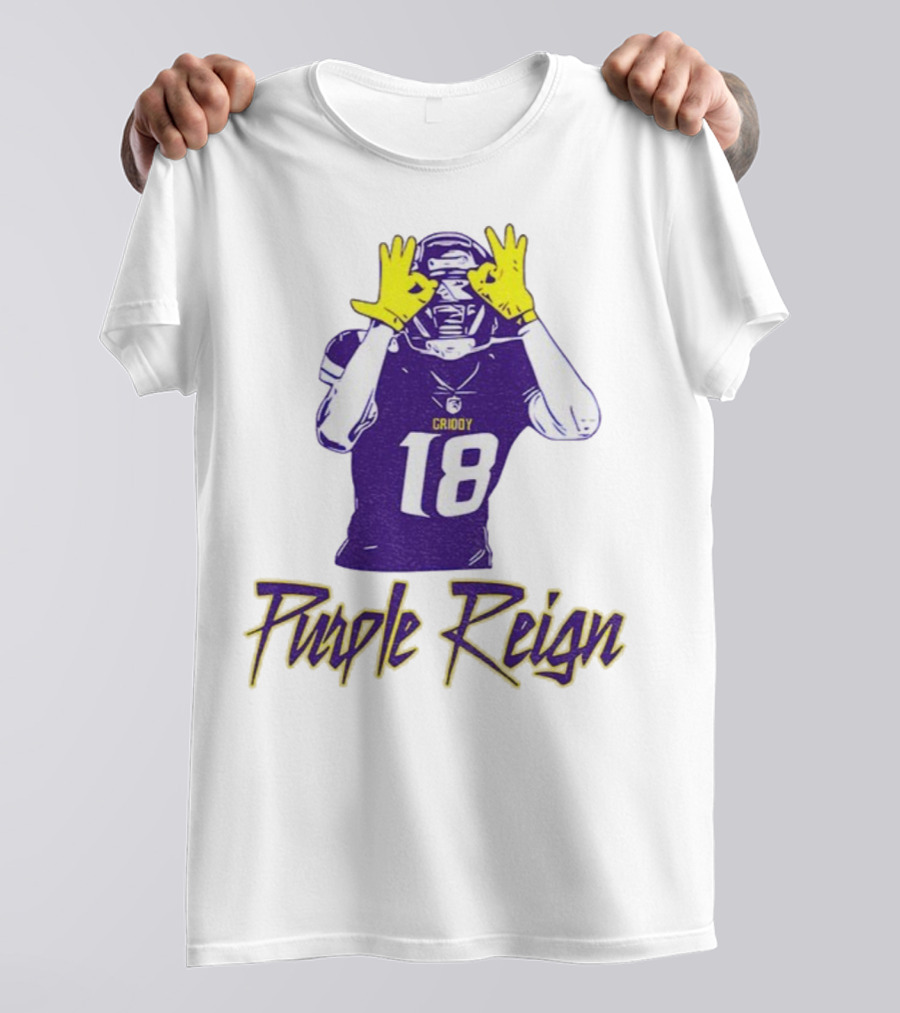 Justin Jefferson Griddy Purple Reign Minnesota Vikings Football 18 T-Shirt