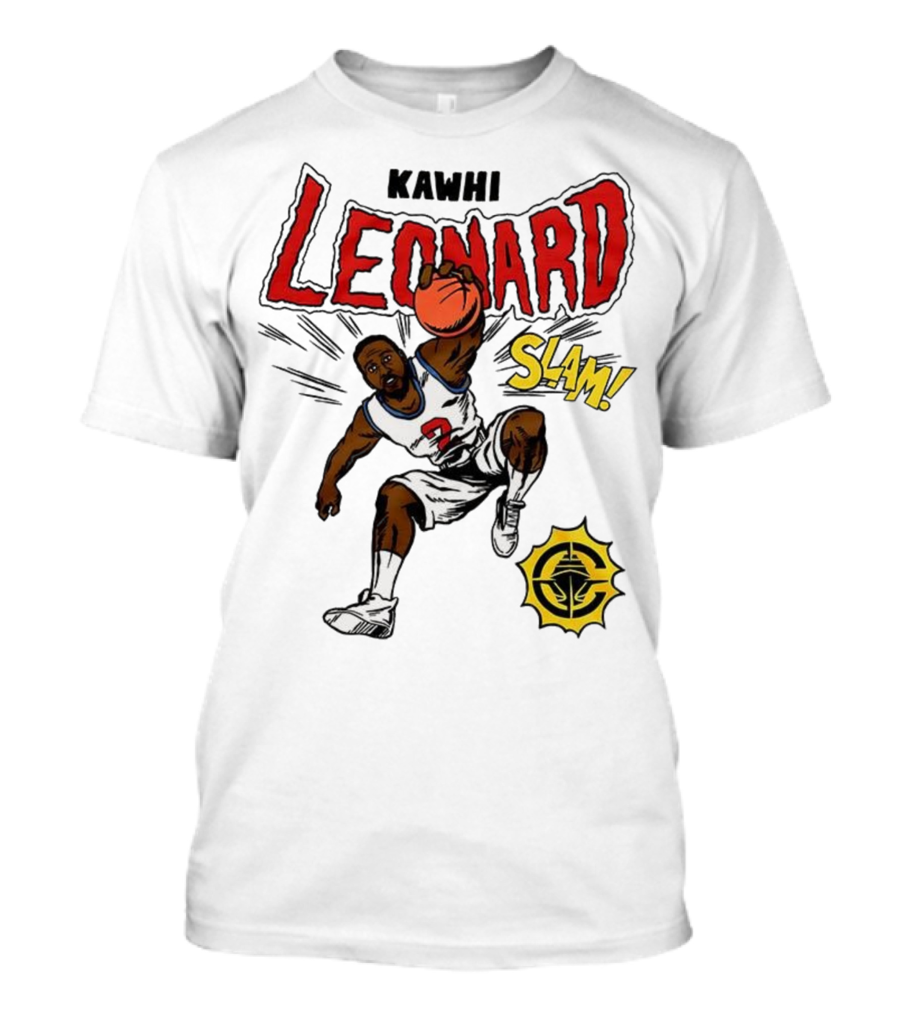 Kawhi Leonard Clippers Slam Comic Book Style Dunk Action T-Shirt